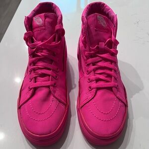 Vans Women's High-Top Sneakers in Vibrant Pink